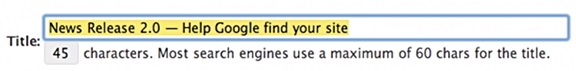Make your headline your page title